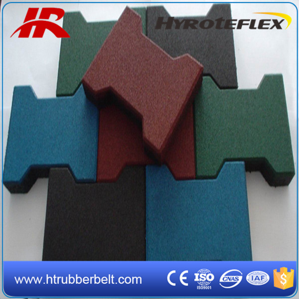 20mm Colorful Outdoor Dog Bone Crumb Rubber Flooring