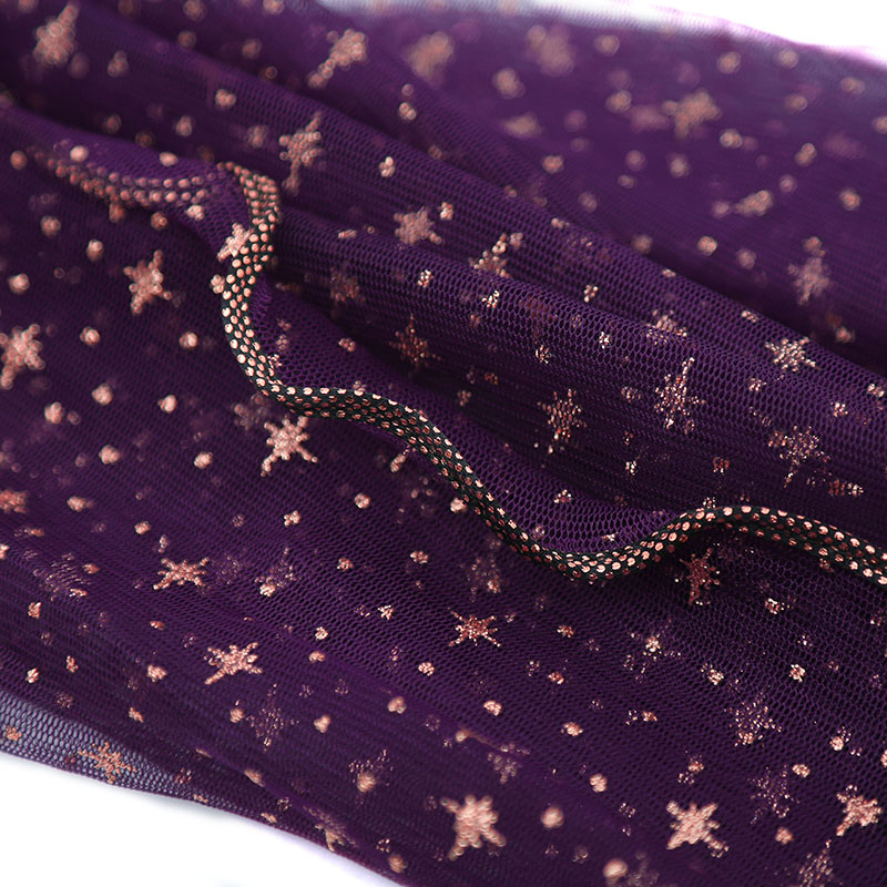Lady Shine Stars 100% Polyester Beautiful Voile Scarf