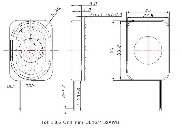 8ohm 0.5W Speaker Loud Speaker Speaker with Wire