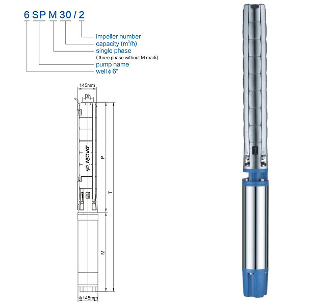 6inches Stainless Steel Submersible Pump for Water Supply (6SP30-2)