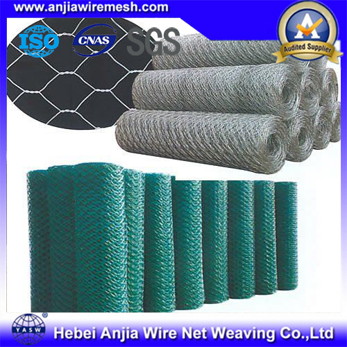 PVC Coated and Galvanized Hexagonal Wire Netting, Chicken Mesh