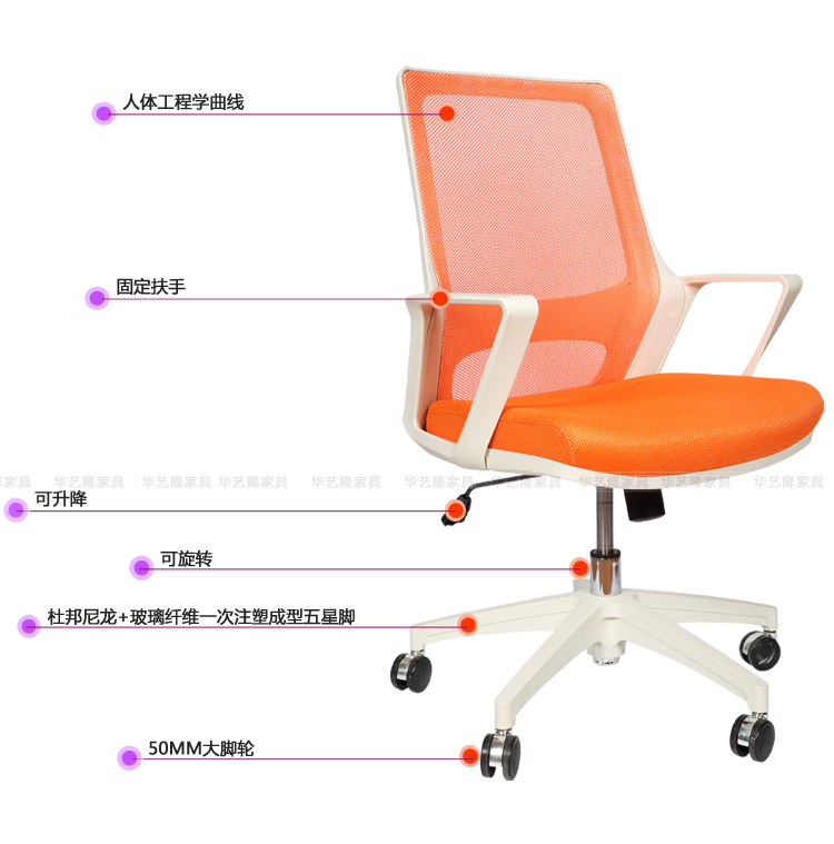 Modern Popular Office Furniture Adjustable Staff Mesh Ergonomic Office Chair