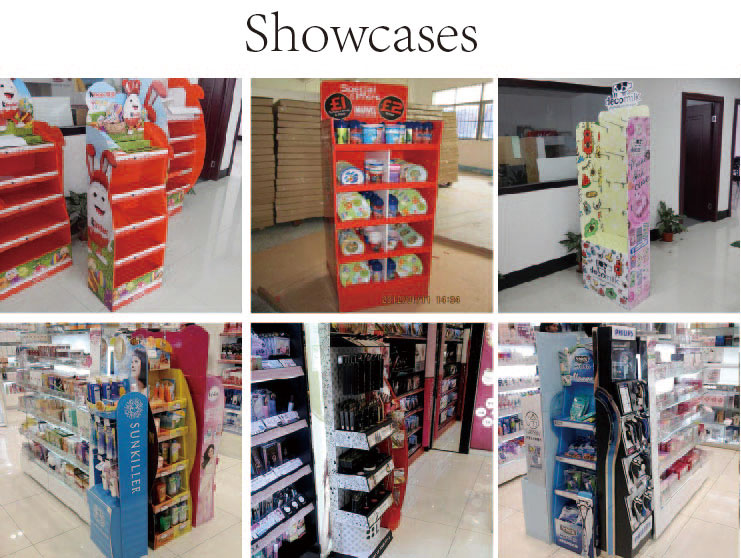 Foldable Printing Corrugated Shelf Display Stands for Tablewares