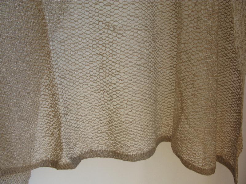 100% Cashmere Reversible C Knit Net Warp Xl Size