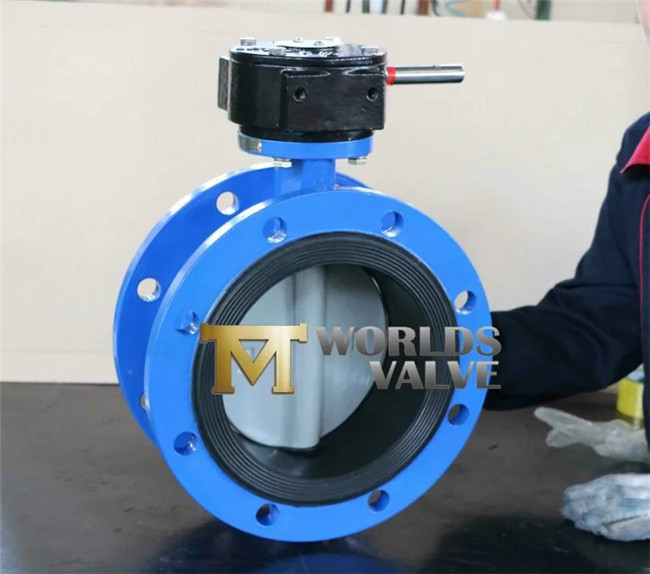 Gear Box Double Flanged Butterfly Valve