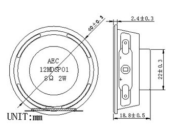 Auto Speaker 8ohm 1W Speaker 40mm Speaker Loud Speaker