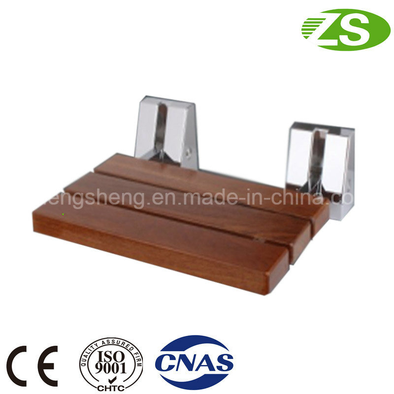 Aluminum Bracket Wood Folding Shower Seat Chair Medical Equipment