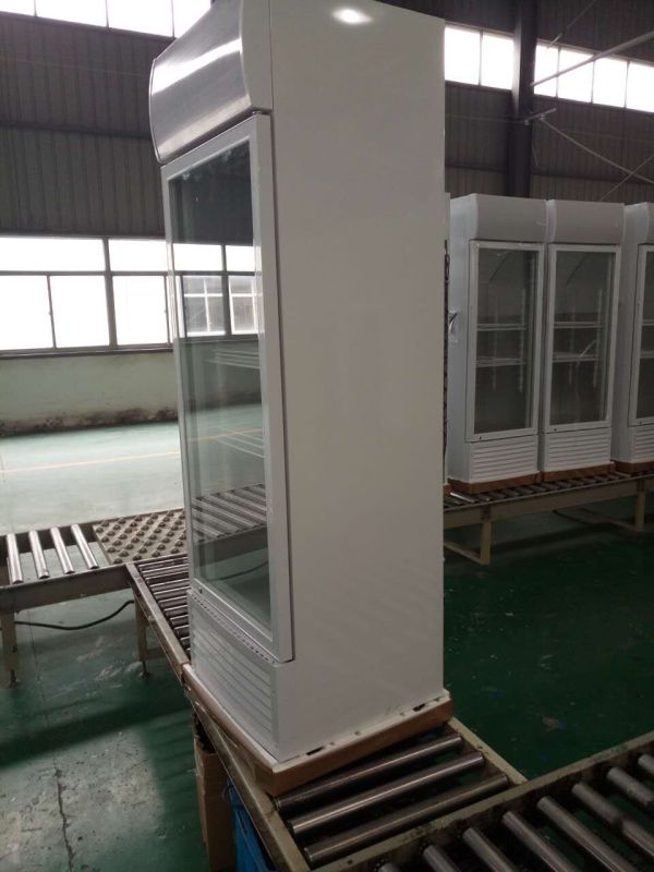 Supermarket Showcase Display Refrigerator Upright Glass Door Chiller