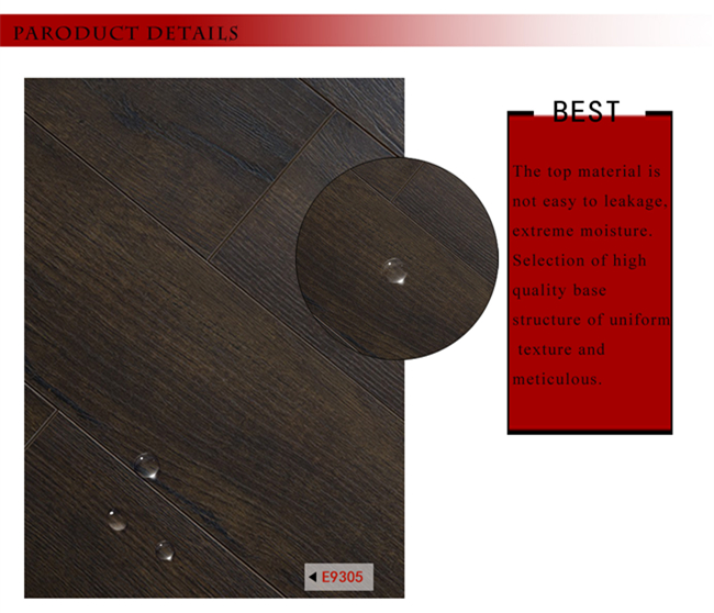 12mm E1 AC3 Eir HDF Laminate Vinyl Wood Flooring