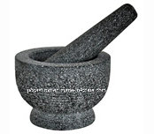 Round Marble Mortars and Pestles