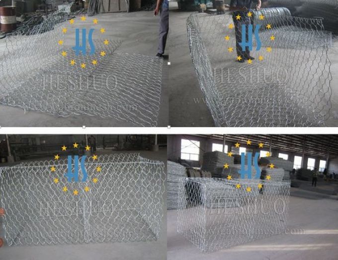 Stone Filled Gabion Cage