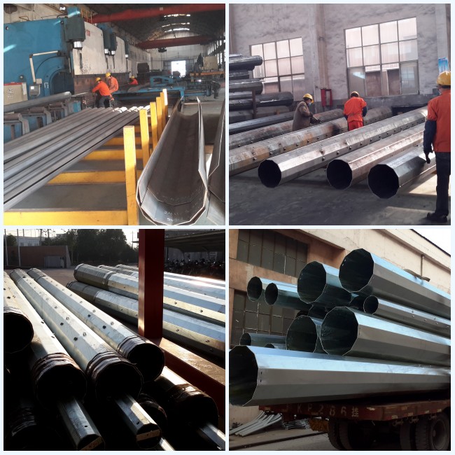 African Galvanized Steel Electric Pole