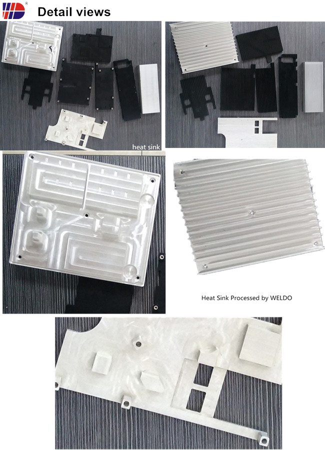 Sand Blast Anodize Casting CNC Machining Precision Aluminum Heat Sink