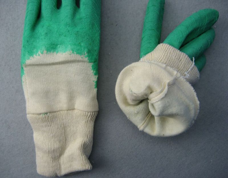 Economy Knit Wrist Open Back Latex Work Glove