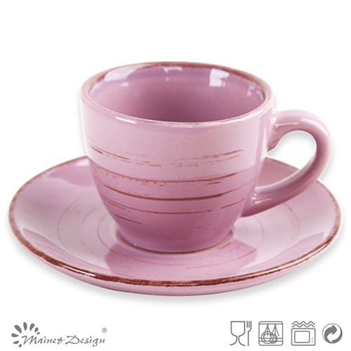 3oz Ceramic Cheap Price Espresso Cup and Saucer