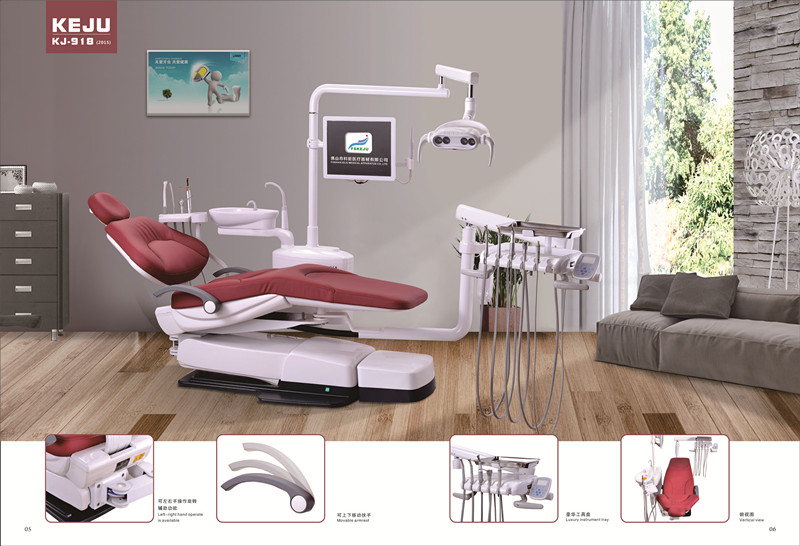 Hot Selling Gladent Dental Chair with Rotatable Unit Box