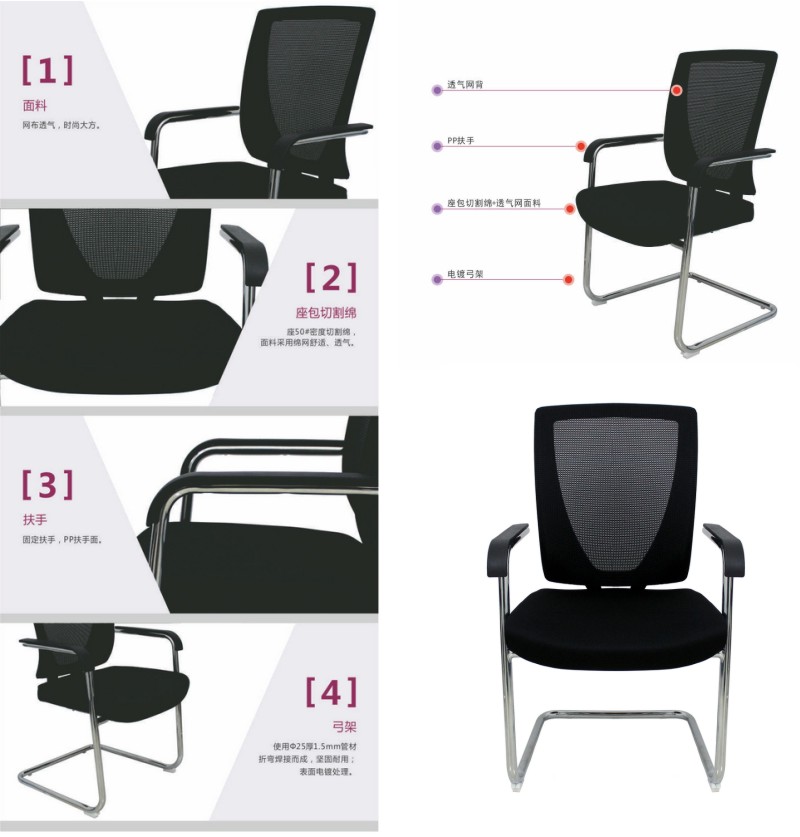 Wholesale Hotel Chair Stacking Meeting Training Room Steel Chair