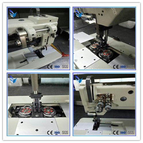 Double Needle Compound Feed Lockstitch Sewing Machine