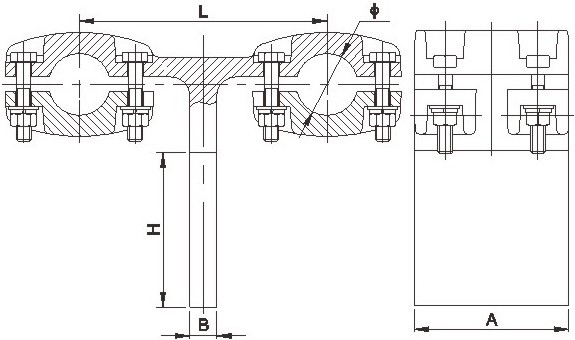 Tls Type Double Conductor T Connector (Bolt Type)