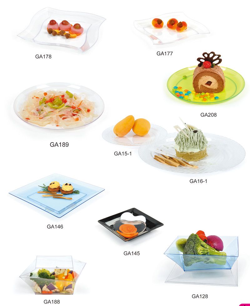 Tableware Plastic Plate Disposable Tray Small Rectangle Tray