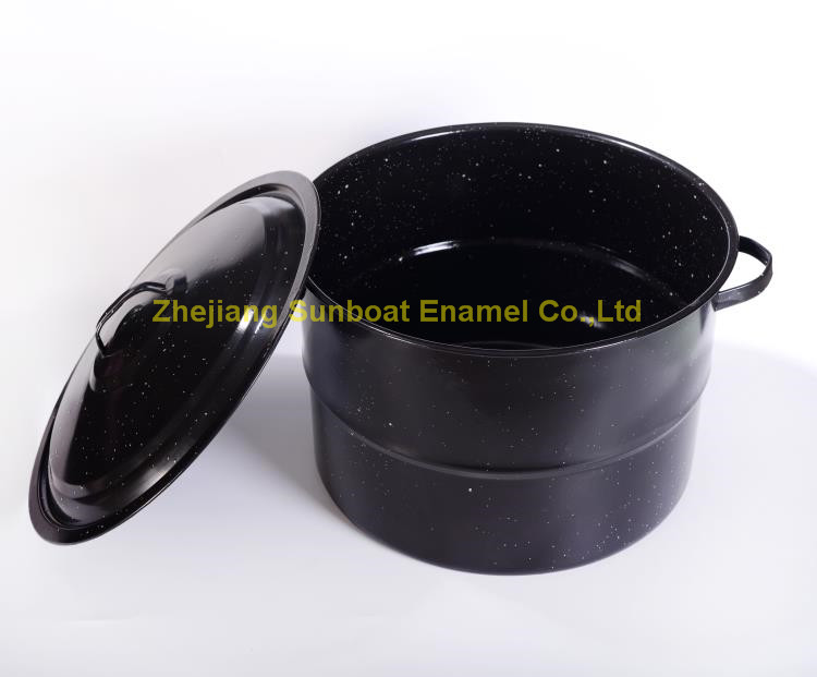 21qt Enamel Stock Pot with Cover