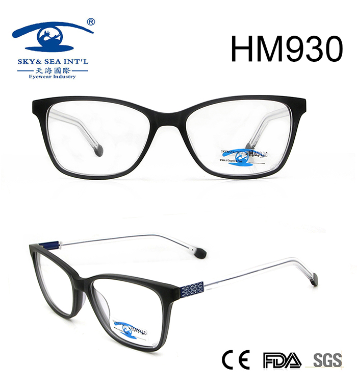 2017 Newest Transparent Acetate Optical Eyewear Eyeglasses (HM930)