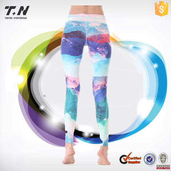 Women's Yoga Gym Running Triathlon Workout Custom Sublimation Tight Legging for Fintess and Sport