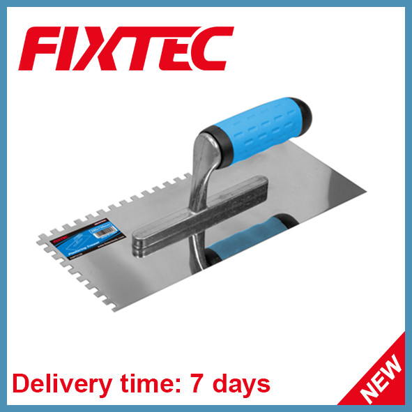 Fixtec 130mm Carbon Steel Plastering Trowel with Comfort TPR Handle