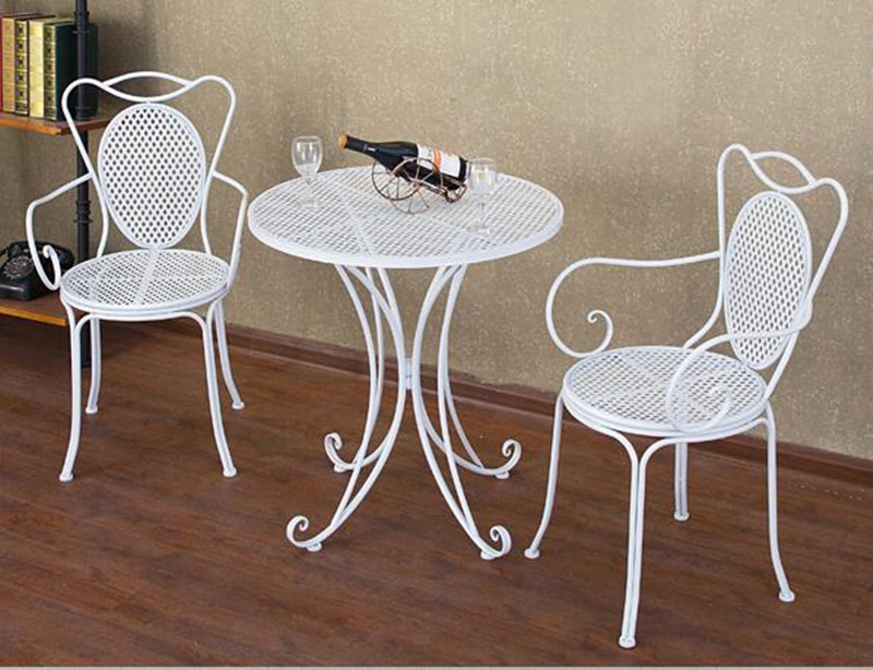 Wrought Iron Indoor and Outdoor Furniture Folding Table