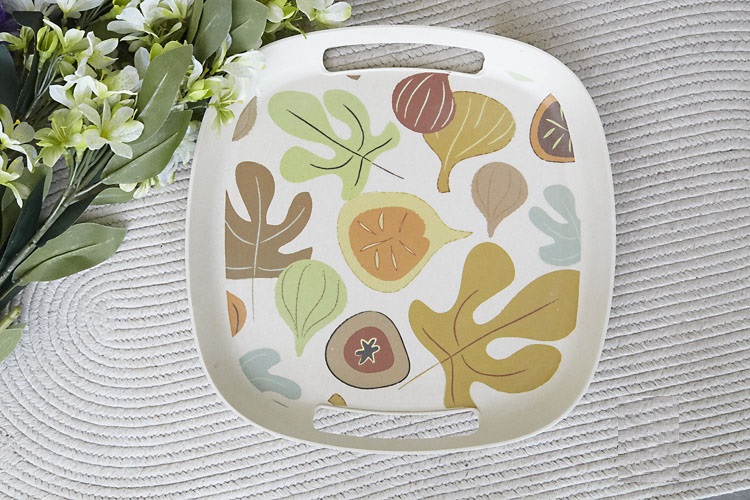 Hot-Sell Eco Bamboo Fiber Tray with Print (BC-TP1012)