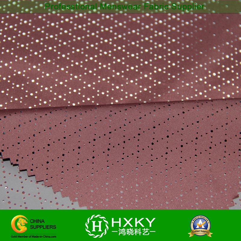 Polyester Coated Mesh Fabric with Diamond Pattern for Outerwear