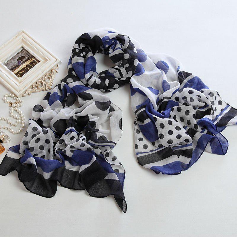 Fashion Autumn Long Polyester Voile Scarf Women Scarves