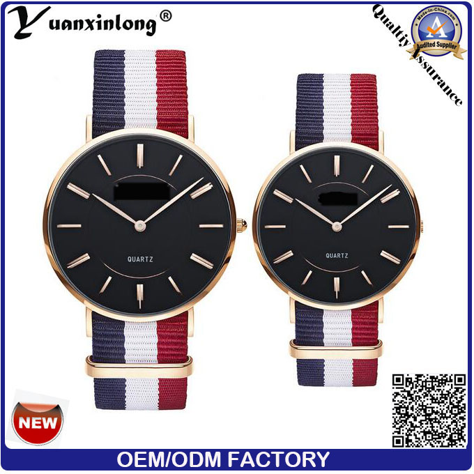 Yxl-497 Stainless Steel Case Nylon Strap Japan Quartz Movement 3ATM Water Resistant Nylon Band Watch Sport Casual Men Watch Wrist