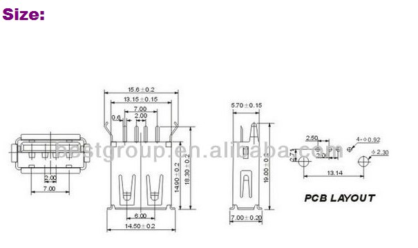 USB Connector Shell RJ45 USB Connector USB C Type Connector (FBELE)