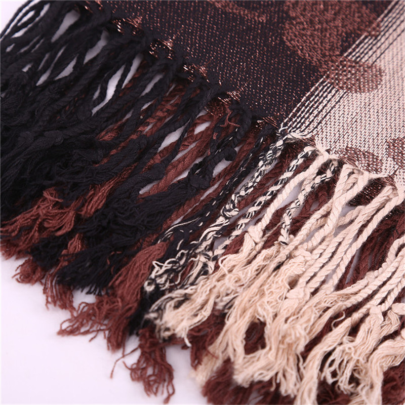 Women Long Jacquard Shawl Winter Scarf Warm Pashmina