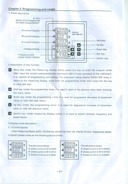 Dm96-Iuhf RS485 Digital Comnined Meter Made in China