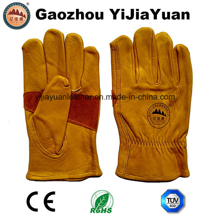 Cow Grain Leather Labor Industrial Safety Driving Work Gloves