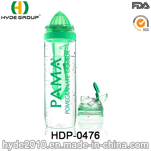 32oz Newly Plastic BPA Free Fruit Infusion Bottle, Portable Tritan Water Bottle (HDP-0476)