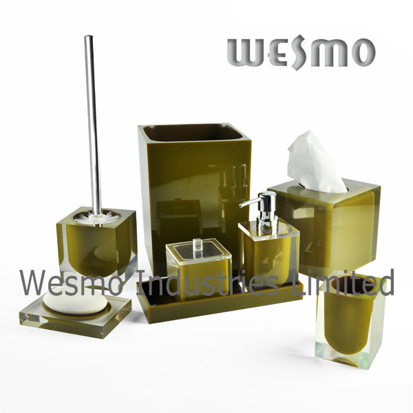 Transparent Polyresin Bathroom Set (WBP0202C)