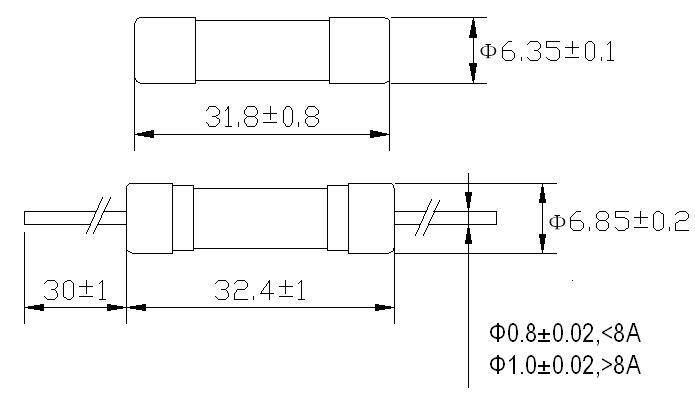 Ceramic Tube Fuse 6*30 125V/250V 306 Series