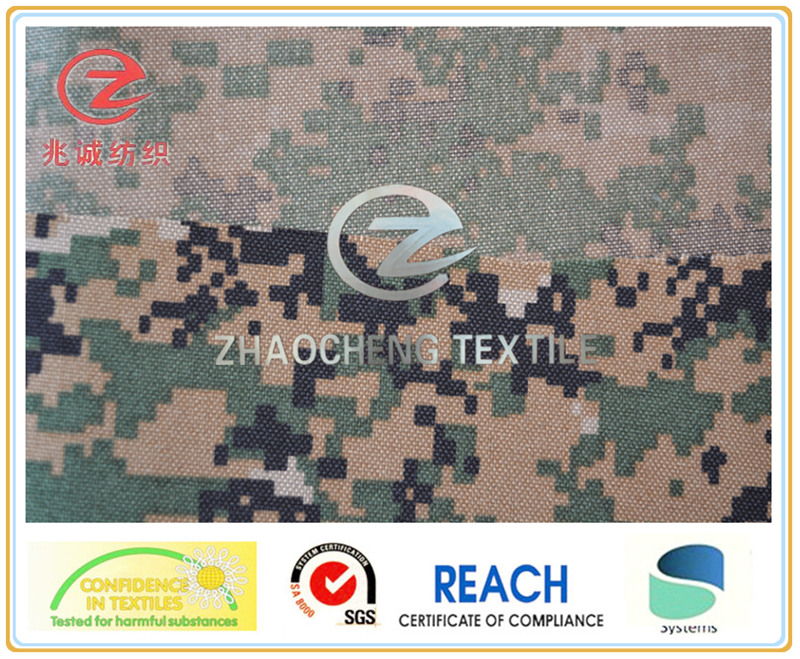 1000d Nylon Cordura Camouflage Printing, American Style, PU Coated Military Bulletproof Vest Fabric (ZCBP022)