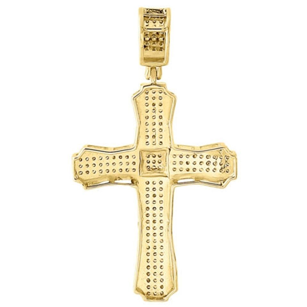 18k Gold Plated Men Cross Pendants 925 Sterling Silver Jewelry