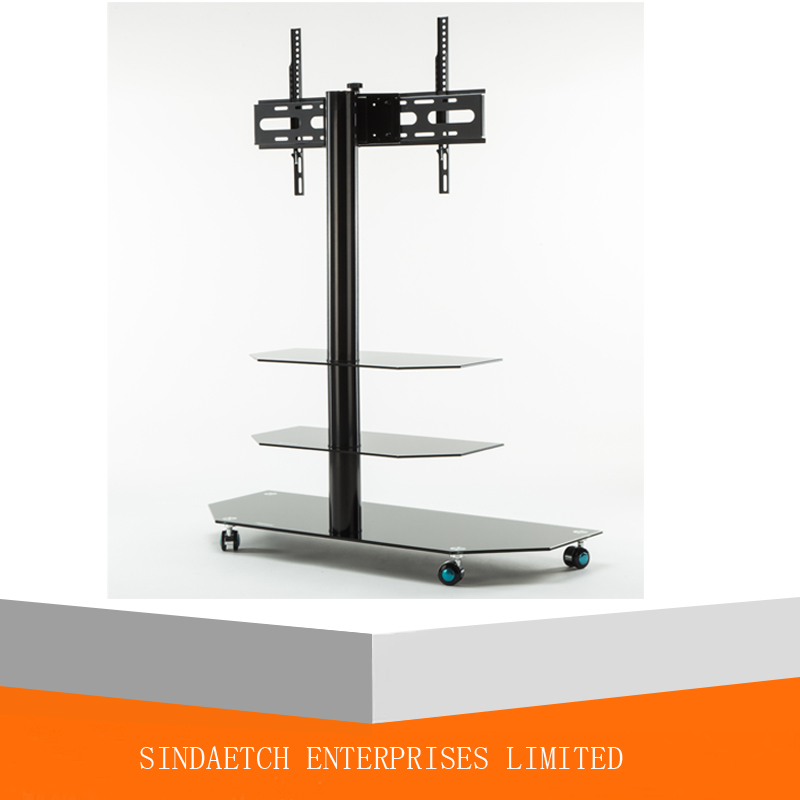 Mobile TV Stand with Brake Wheel