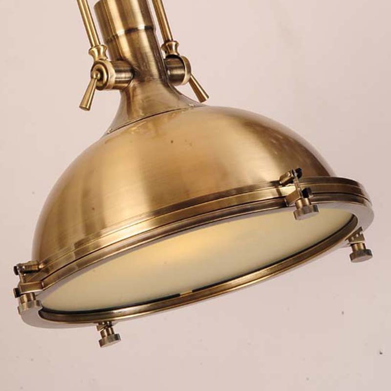 European Vintage Antique Brass Iron Pendant Lamp for restaurant