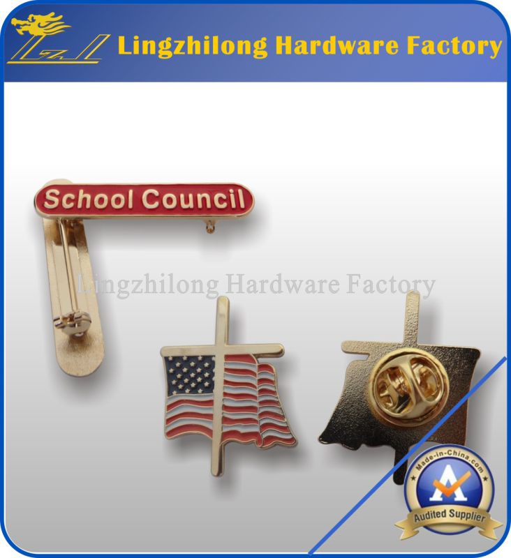 Factory Produced Gold Plated School Badge