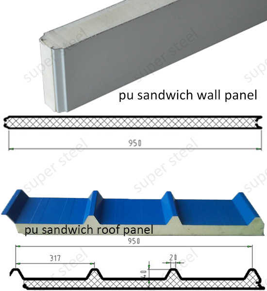 Fireproof Insulated Wall PU Sandwich Panel