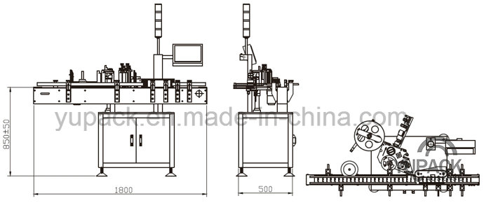 SUS304 Round Shape Bottle Label Adhesive Labeling Machine