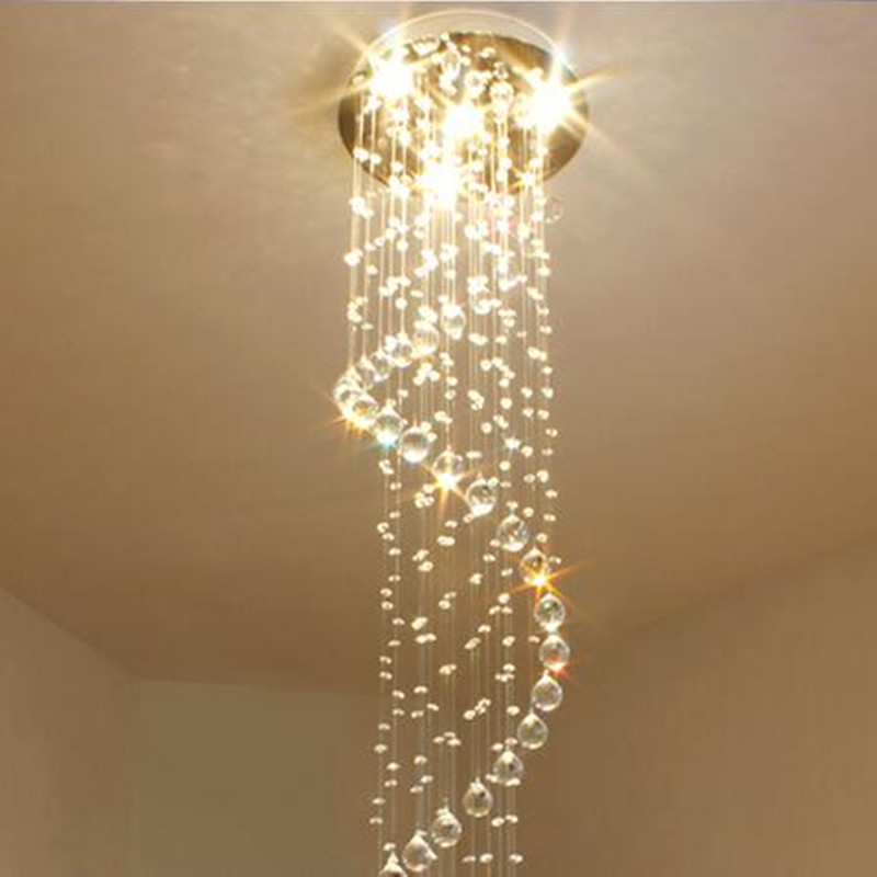 Conference Room Luxury Clear Crystal Hanging Ceiling Lamp