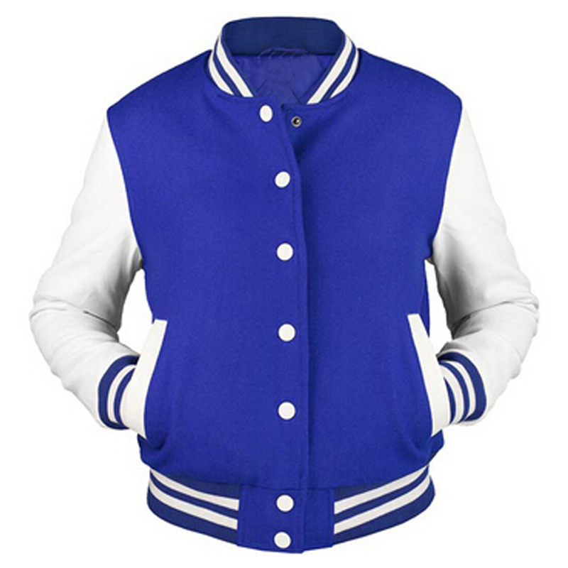 Custom Men's Cotton Hoodie Baseball Varsity Jacket in Different Colors