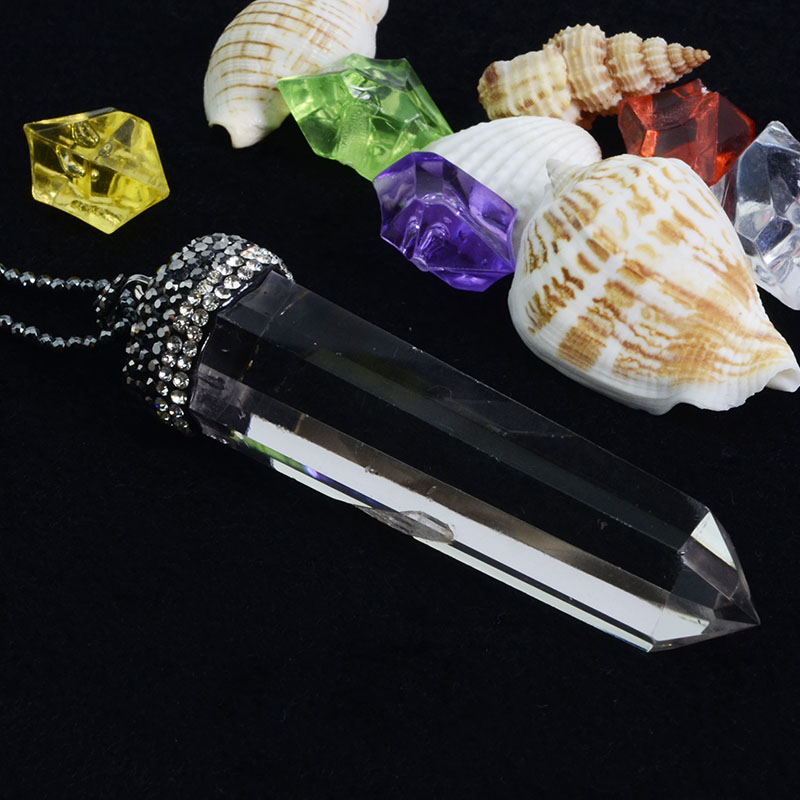 Fashion Multi Size Crystal Point Pendant Jewelry